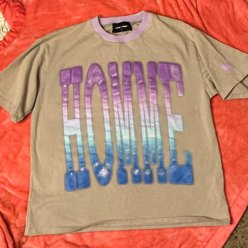 HOMME+FEMME Graphic Tee - Purple and Blue